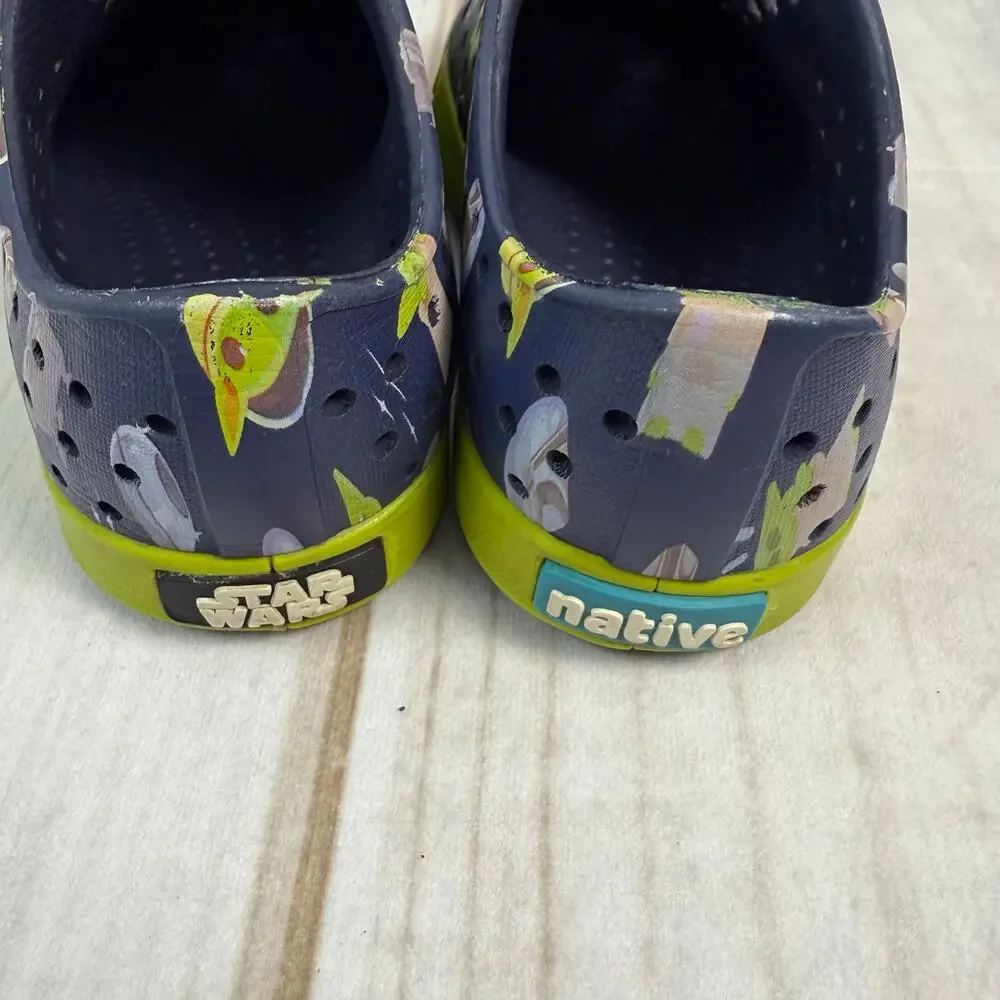 Kids Star Wars The Mandalorian Grogu Native Shoes Clogs Slip On Size 8C‎